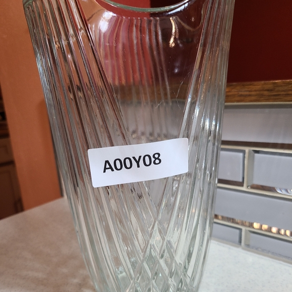 Vintage Vase E.O. Brody Co. Ohio USA Diamond Crisscross Clear Glass - Picture 10 of 12